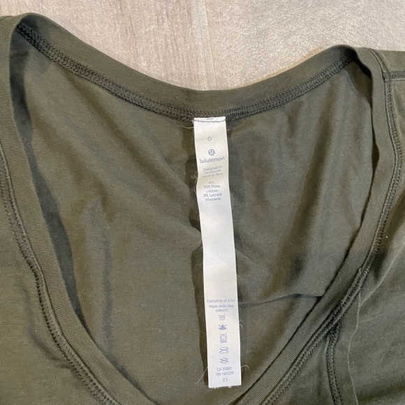 Lululemon Knot A Problem Tee Dark Olive 6 - Picture 4 of 5